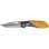 Navaja plegable CAT 106307 Acero Inoxidable Punta Tanto Mango Aluminio 17,8cm Negro/Amarillo