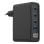 Gembird TA-UC-PDQC100LCD-01-BK 100W GaN Schnellladegerät mit 4 USB-Ports und LCD – Schwarz