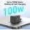 Chargeur GaN Acer 100W 2x USB-C 1x USB-A noir câble 1,5 m charge rapide