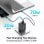 Chargeur GaN Acer 100W 2x USB-C 1x USB-A noir câble 1,5 m charge rapide