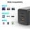 Chargeur GaN Acer 100W 2x USB-C 1x USB-A noir câble 1,5 m charge rapide