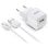 Urban Factory Powee Cargador USB-A 12W con Cable USB-C 1m Blanco Lacado