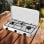 Hornillo a gas Melchioni Family Minerva New 3 portátil 3 quemadores blanco exterior