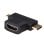 Adaptador HDMI Akyga AK-AD-23 HDMI para miniHDMI microHDMI Preto