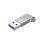 USB-Adapter UNITEK A1034NI Silber Gehäuse Zink Kompakt