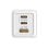 Carregador de Parede Savio LA-07 GaN 65W USB-A 2x USB-C Branco