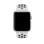 Cinturino Apple Nike Sport Band 42 mm Nero Bianco Fluoroelastomero Apple Watch
