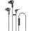 Auriculares Qubo EB-100 con cable Jack 3.5 mm con micrófono gris