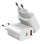 Cargador Leotec LECSPH30W2W GaN 30W 1xUSB-C PD 1xUSB-A Blanco