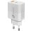 Cargador Leotec LECSPH30W2W GaN 30W 1xUSB-C PD 1xUSB-A Blanco