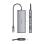 Dock USB-C Aisens ASUC-7P031-GR 7-en-1 Aluminio 4K 10Gbps Gris 20cm