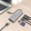 Dock USB-C Aisens ASUC-7P031-GR 7-en-1 Aluminio 4K 10Gbps Gris 20cm