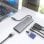 Dock USB-C Aisens ASUC-7P031-GR 7-en-1 Aluminio 4K 10Gbps Gris 20cm