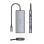 Base para portátil Aisens ASUC-6P029-GR USB-C Dock 6 en 1 aluminio 4K SD MicroSD