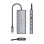 Base para portátil Aisens ASUC-6P030-GR USB-C Dock 6 en 1 aluminio 4K 100W