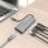 Base para portátil Aisens ASUC-6P030-GR USB-C Dock 6 en 1 aluminio 4K 100W