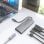 Base para portátil Aisens ASUC-6P030-GR USB-C Dock 6 en 1 aluminio 4K 100W