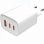 Cargador dispositivos móviles Leotec GaN 65W Ultra Slim 2x USB-C PD 1x USB-A Blanco