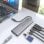 Dock USB-C Aisens ASUC-8P033-GR 8 en 1, HDMI 4K, RJ45, USB-A, USB-C PD 100W, Aluminio