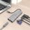 Dock USB-C Aisens ASUC-7P032-GR 7 en 1 HDMI 4K RJ45 USB-A y C Lector SD Gris