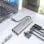 Dock USB-C Aisens ASUC-7P032-GR 7 en 1 HDMI 4K RJ45 USB-A y C Lector SD Gris