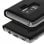 Akashi Funda Cartera de Piel Auténtica Negra para Samsung Galaxy S9 Plus