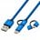 CoolBox Cable Multi USB 2.0 MicroUSB/USB-C Azul 1m en PcComponentes