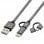CoolBox Cable Multi USB 2.0 MicroUSB/USB-C Gris 1m en PcComponentes