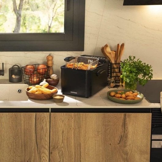 Freidora traditionell Cecotec Cleanfry Luxury 4000 Black 4,2L 3270W Edelstahl 5 Programme