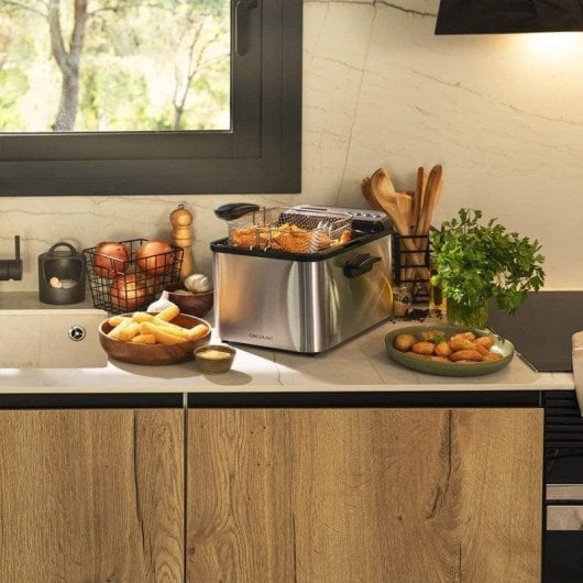 Freidora traditionell Cecotec Cleanfry Luxury 4000 4,2L 3270W Edelstahl 5 Programme