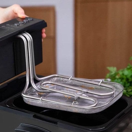 Freidora traditionell Cecotec Cleanfry Luxury 3000 3.2L 2400W Schwarz Edelstahl Filterprogramme