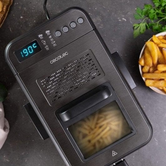 Freidora traditionell Cecotec Cleanfry Luxury 3000 3.2L 2400W Schwarz Edelstahl Filterprogramme