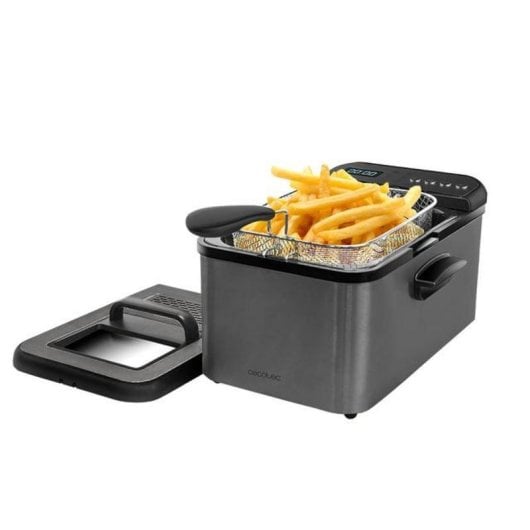 Freidora traditionell Cecotec Cleanfry Luxury 3000 3.2L 2400W Schwarz Edelstahl Filterprogramme