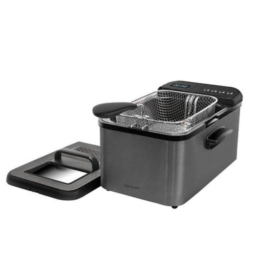 Freidora traditionell Cecotec Cleanfry Luxury 3000 3.2L 2400W Schwarz Edelstahl Filterprogramme