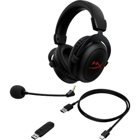 Auriculares HyperX Cloud Core Wireless Inalámbricos USB para Gaming com Cancelamento de Ruído Pretos