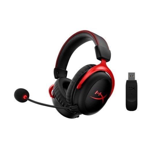 Auricolari HyperX Cloud II Wireless con cancellazione rumore, Gaming 2.4GHz Nero/Rosso