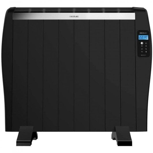 Radiateur électrique Cecotec ReadyWarm 1800 Thermal Black 1200W 8 éléments contrôle à distance écran LCD