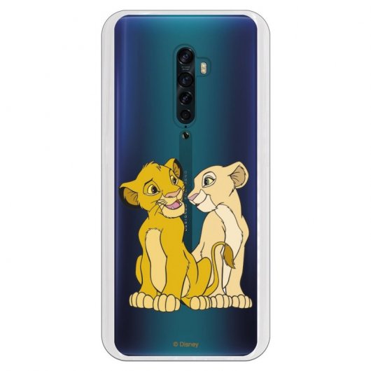 Funda Para Oppo Reno2 Oficial De Disney Simba Y Nala Silueta El Rey