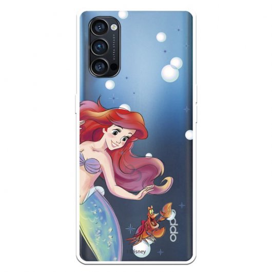 Funda Para Oppo Reno 4 Pro Oficial De Disney Ariel Y Sebastián Burbujas