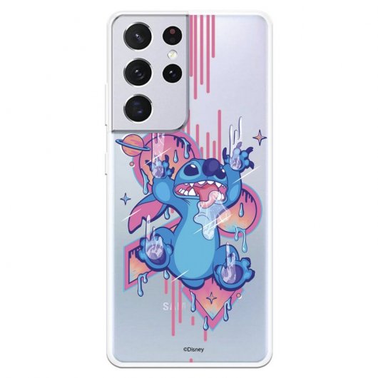 Funda Para Samsung Galaxy S21 Ultra Oficial De Disney Stitch Graffiti