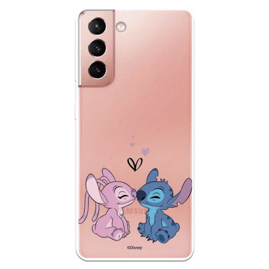 Funda Para Samsung Galaxy S Oficial De Disney Angel Stitch Beso