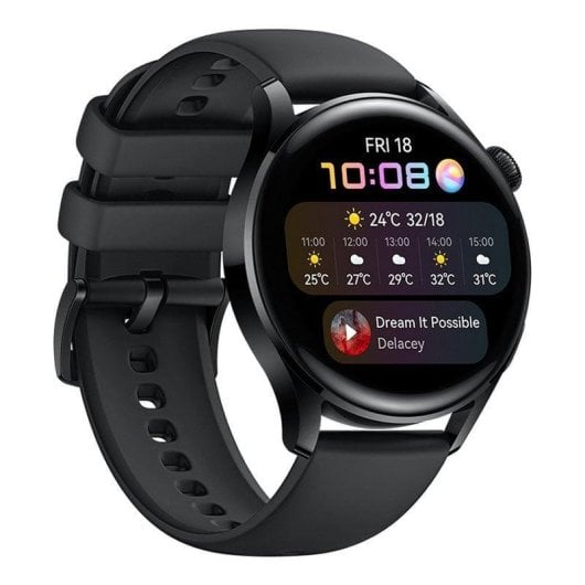 Huawei Watch 3 4G LTE GPS NFC 46mm AMOLED Schwarz Wasserfest 5ATM SpO2 Pulsmesser