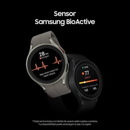 Samsung Galaxy Watch5 Pro 4G 45mm Super AMOLED Preto Tamanho Único Resistente Água 5ATM+IP68