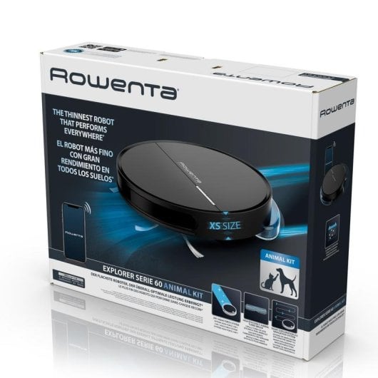 Saugroboter mit Wischfunktion Rowenta Explorer Serie 60 RR7455 Navigationsklasse Gyroskop 65 dB