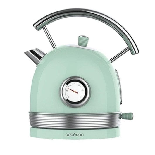 Chaleira elétrica Cecotec ThermoSense 420 Light Green 1,8L 2200W aço inoxidável vintage