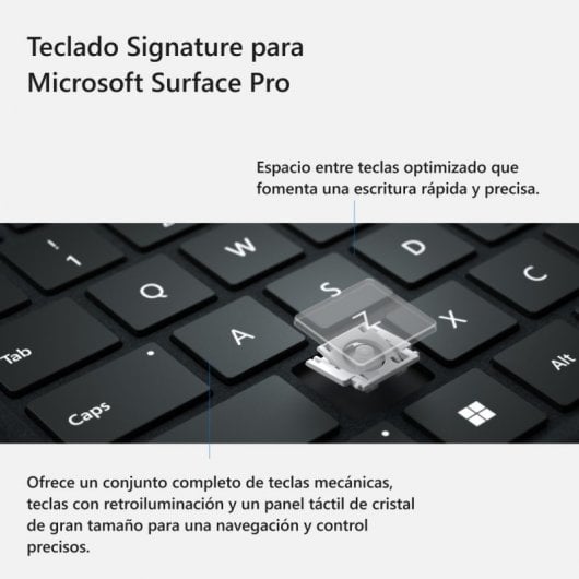 Cover con tasti Microsoft Signature Alcantara Forest per Surface Pro 8/9/X