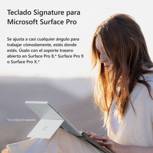 Cover con tasti Microsoft Signature Alcantara Forest per Surface Pro 8/9/X