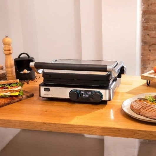 Parrilla elettrica Cecotec Rock’nGrill Dual controllo temperatura dual 2000W apertura 180° piastre rimovibili