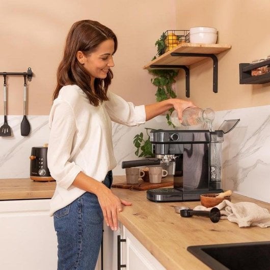 Cafetera Espresso Cecotec Cafelizzia 890 Dark 1,1L 20 bar vaporizzatore latte