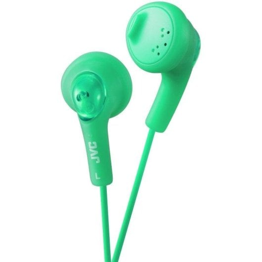 Auriculares JVC HA-F160 com fio jack 3,5 mm para música e uso diário Verdes